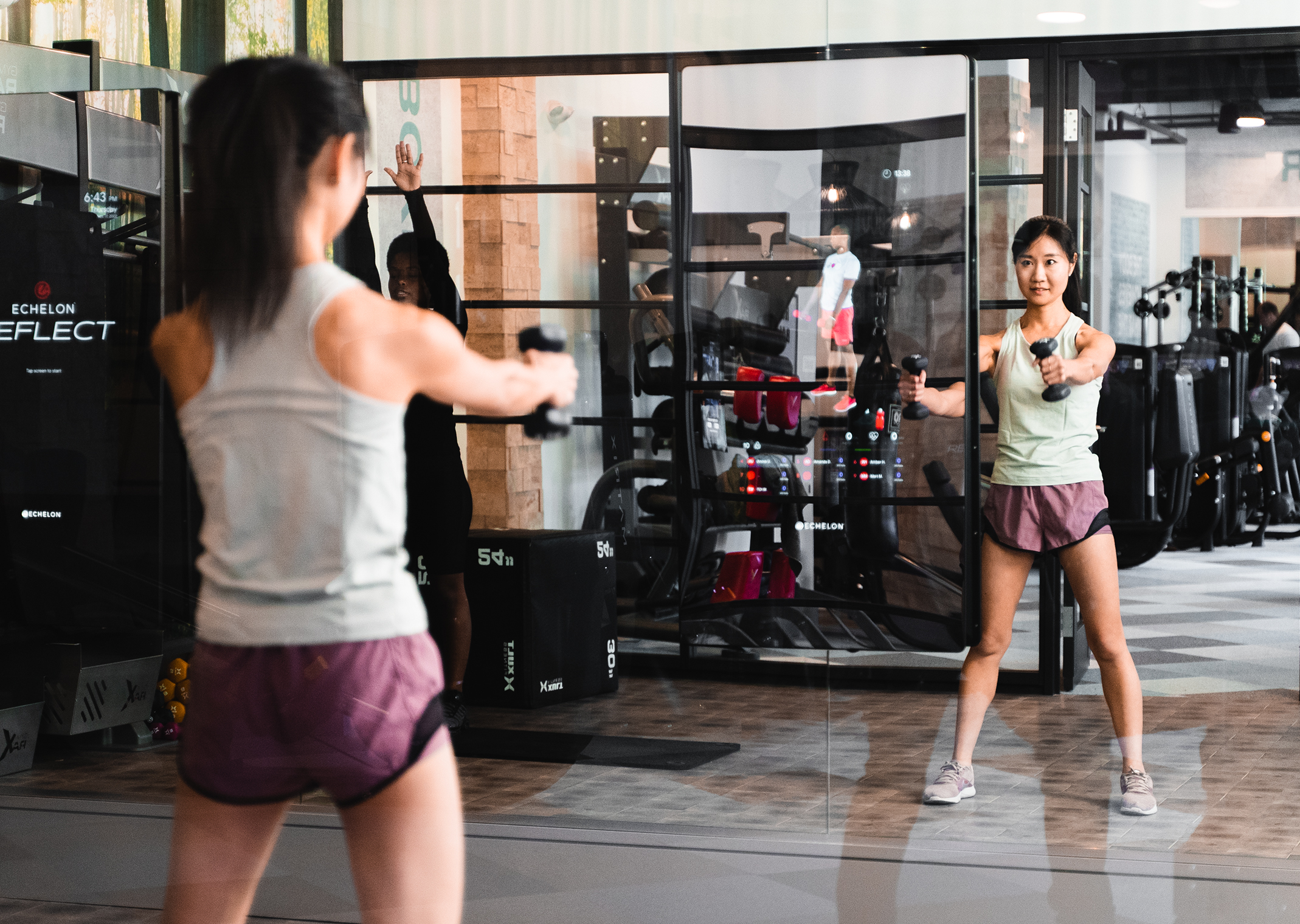 Young woman working out at the gym