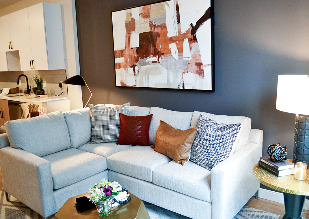 Furnished apartment living space